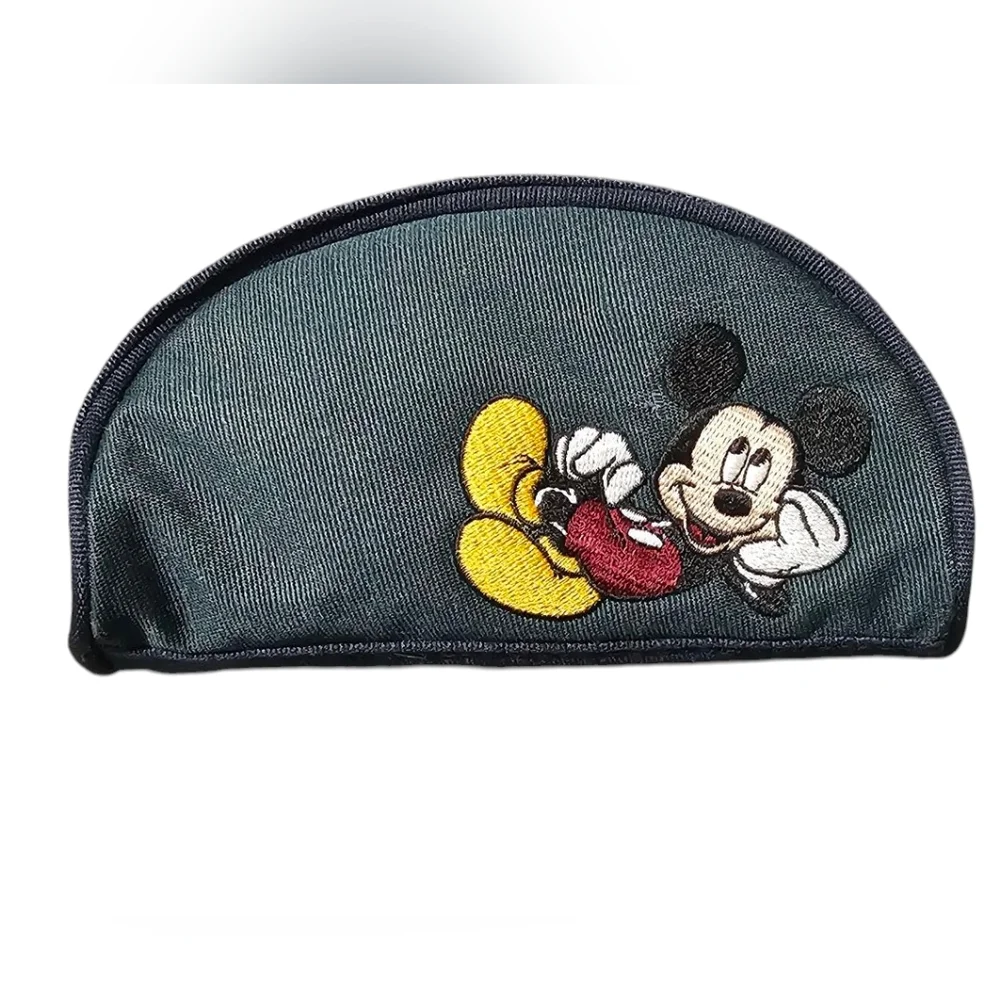 90s Disney Mickey Mouse Pencil Pouch | Navy & Green | Retro Mickey Design
